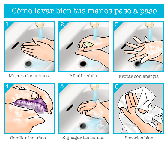 Cómo lavarse correctamente las manos