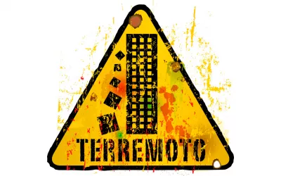 Primeros auxilios terremotos Cartel de advertencia sobre los terremotos