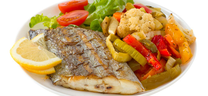 Lenguado a la plancha con panaché de verduras