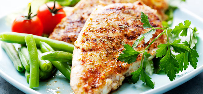 Pollo con judías verdes