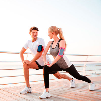 Deportistas entrenando