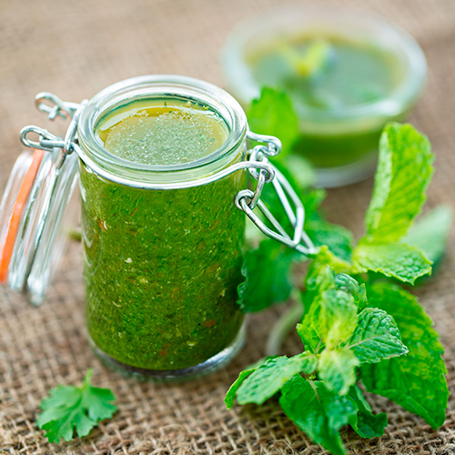 Salsa con menta