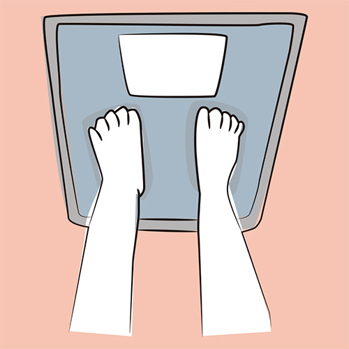 Icono: evitar el sobrepeso