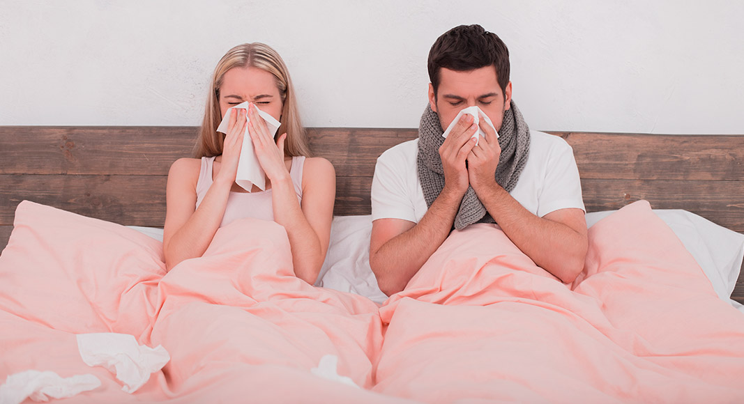 Embarazada en contacto con personas enfermas