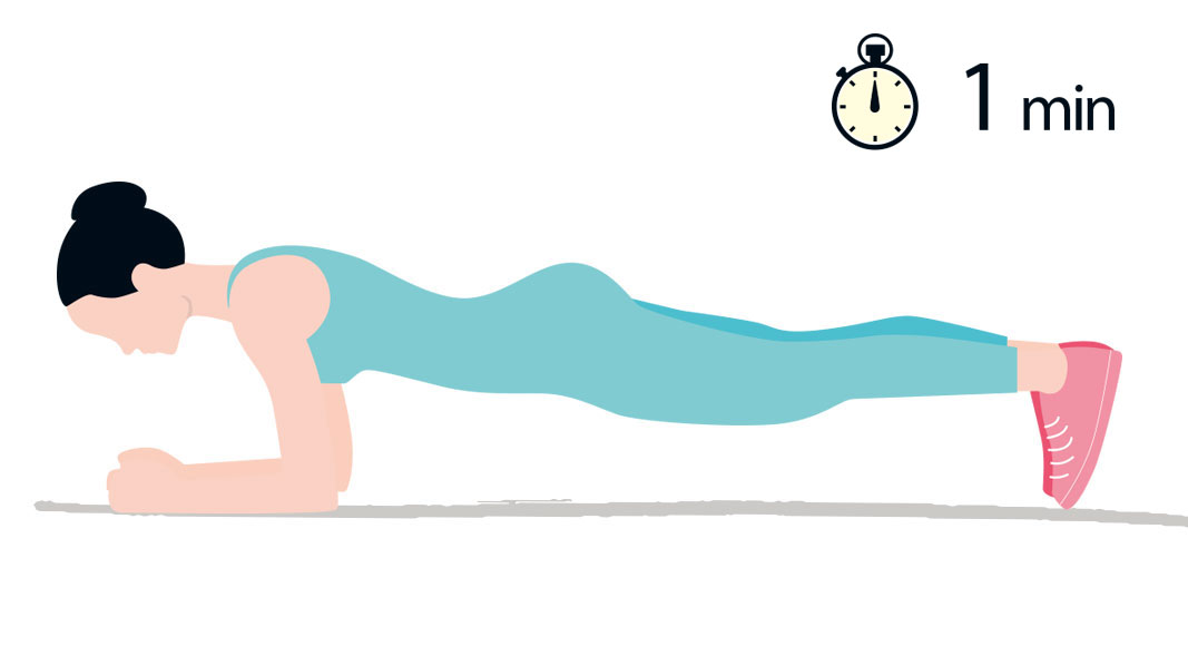 Planchas isométricas sobre codos o antebrazos