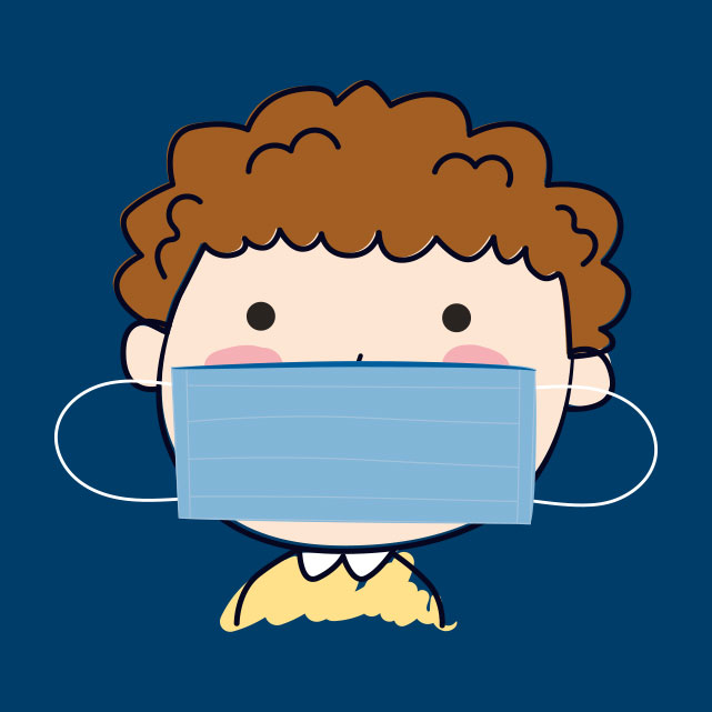 Pasos para colocarse la mascarilla en los niños: paso 3