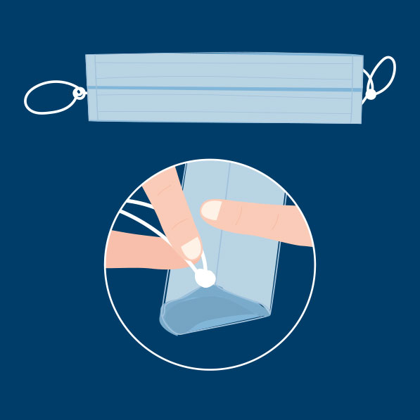 Cómo convertir una mascarilla de adulto en una de niño: paso 3