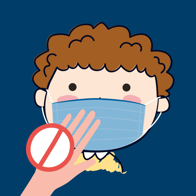 Pasos para colocarse la mascarilla en los niños: paso 6