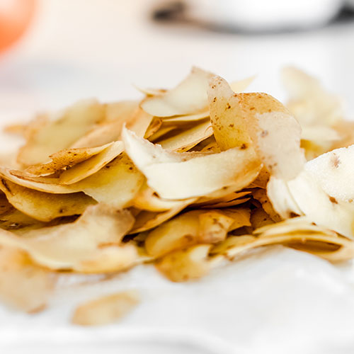Diez ejemplos de trash cooking: piel de patatas