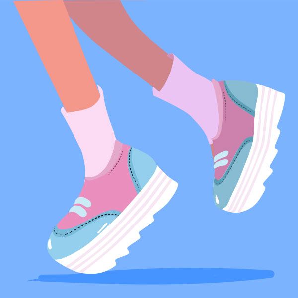 Zapatillas de plataforma: caídas