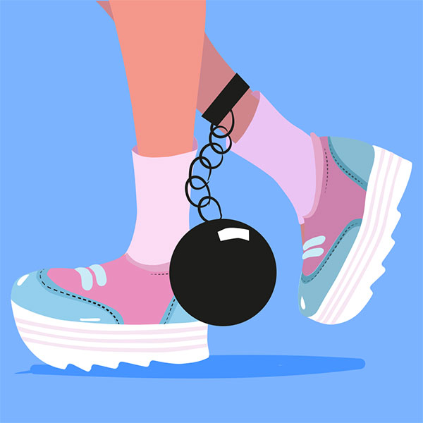 Zapatillas de plataforma: cansancio