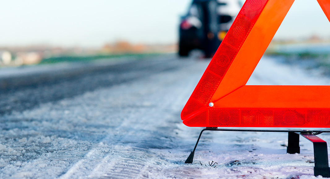 Triángulo que se pone en accidentes de tráfico