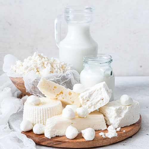 Alimentos principales de la dieta nórdica: productos lácteos bajos en grasa