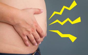 persona obesa con síntomas del síndrome de dumping