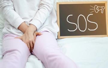 Mujer con problemas de candidiasis