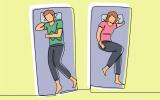Ilustración de una pareja durmiendo separada