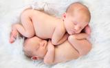 Bebés gemelos durmiendo