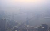 Ciudad con grandes cantidades de contaminación que empeoran el asma