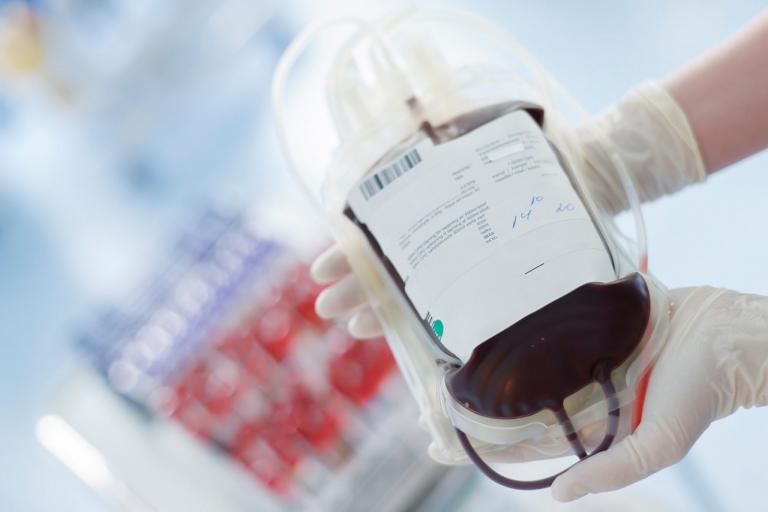 Bolsa de sangre para transfusión