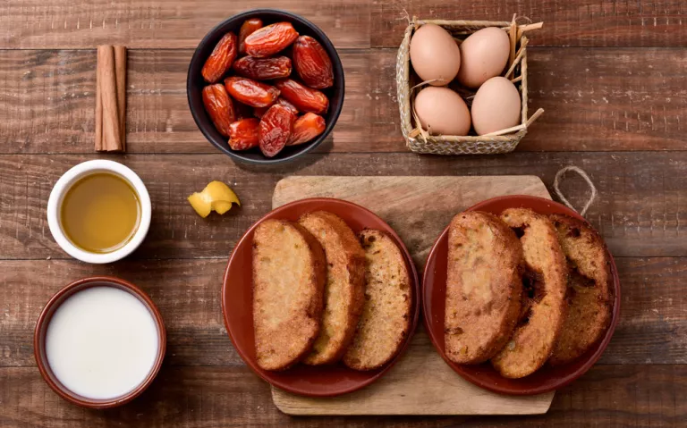 Ingredientes para hacer torrijas