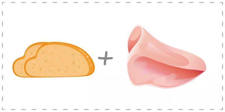 Pan + jamón dulce