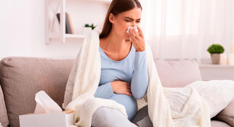 Embarazada con gripe
