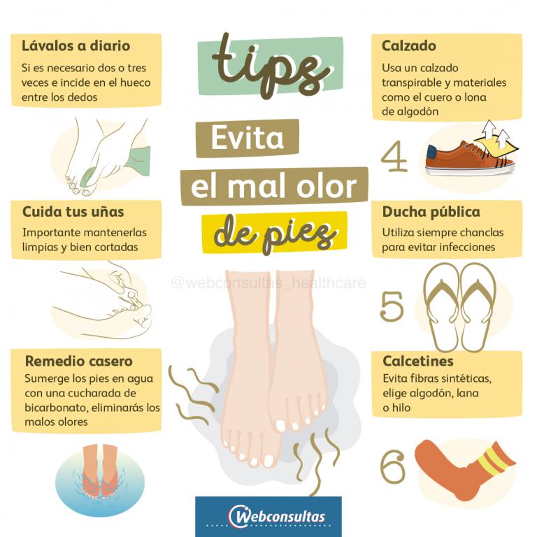 Infografía: Consejos para evitar el mal olor de pies