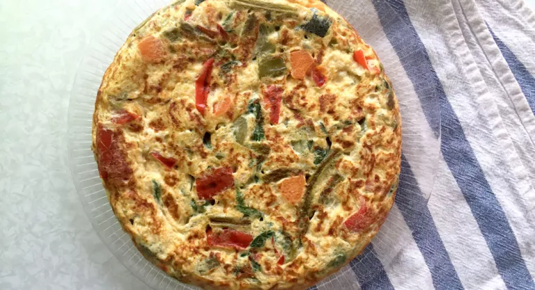 Receta de tortilla de verduras al horno