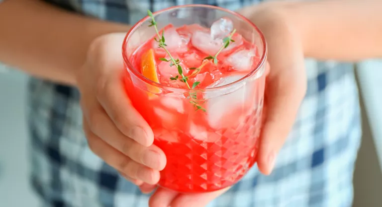 Infusión refrescante de hibisco y mandarina