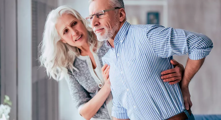 Hombre con radiculopatía