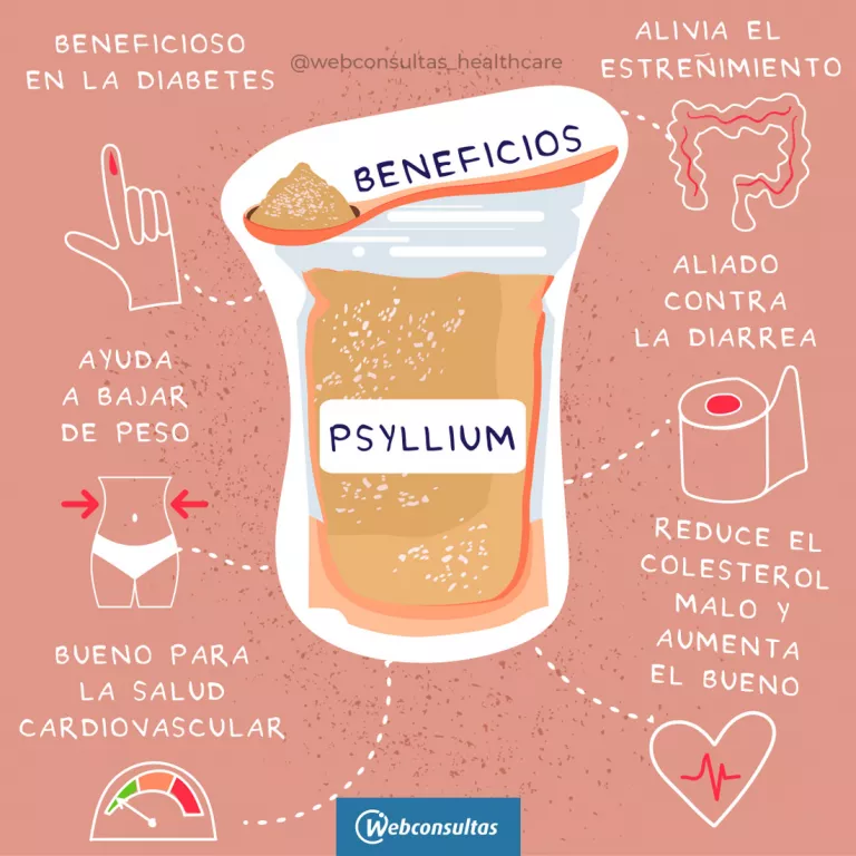 Psyllium, usos y virtudes de esta fibra laxante: infografía