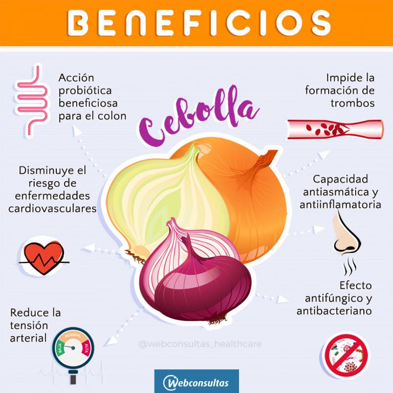 Infografía: beneficios de la cebolla para la salud