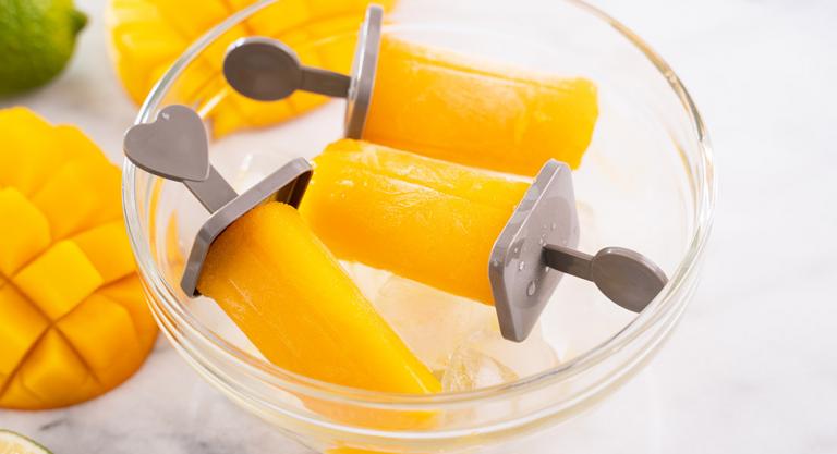 Receta de helados de mango, plátano y yogur