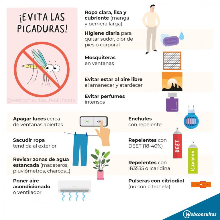 Infografía: cómo evitar las picaduras de mosquito