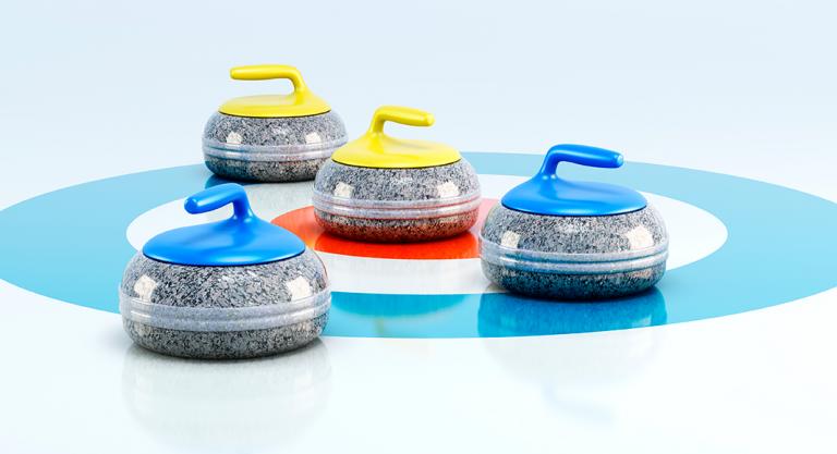 Material necesario para practicar curling: piedra