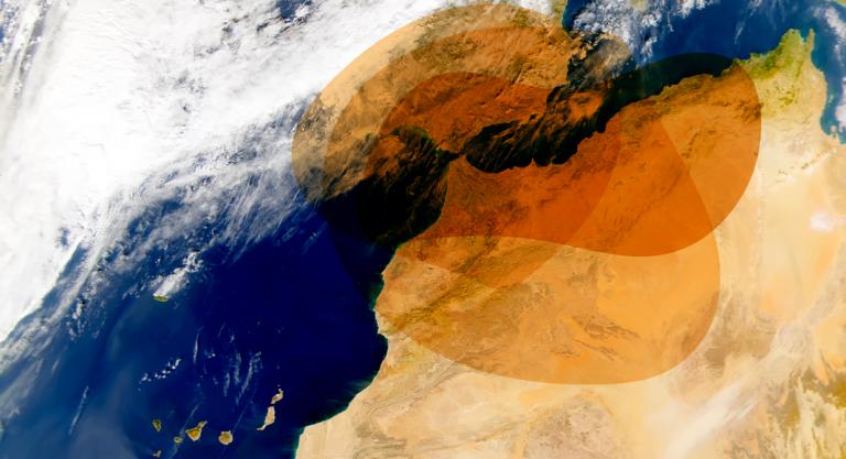 Polvo del Sáhara sobre España