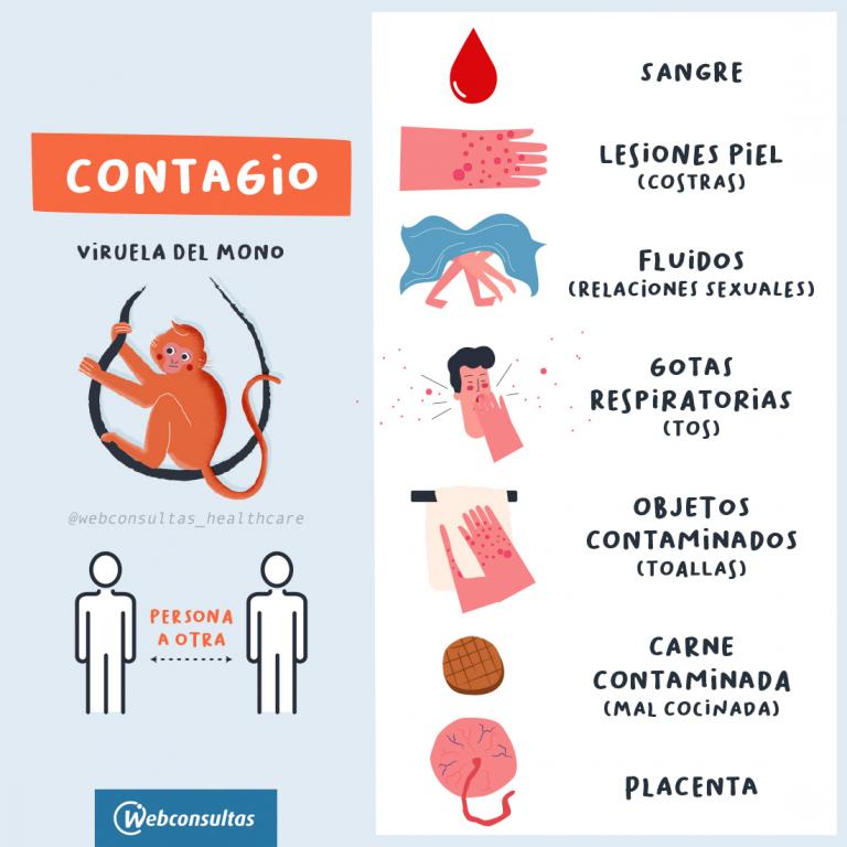 Infografía del contagio de la viruela del mono