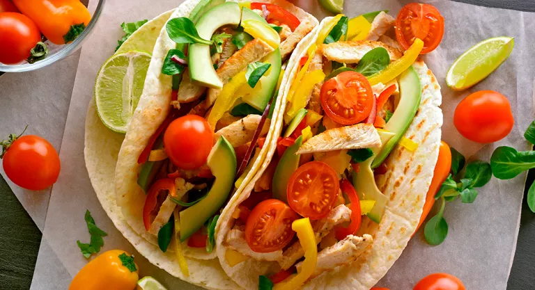 Fajitas de pollo con pimiento