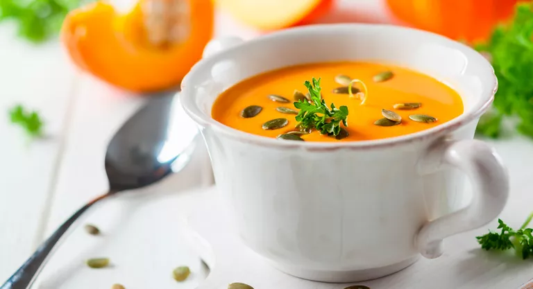 Dieta arcoíris: crema de calabaza y puerro