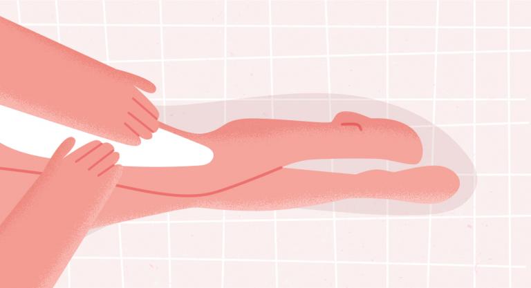 Ilustración de cómo hidratar la piel antes del autobronceador