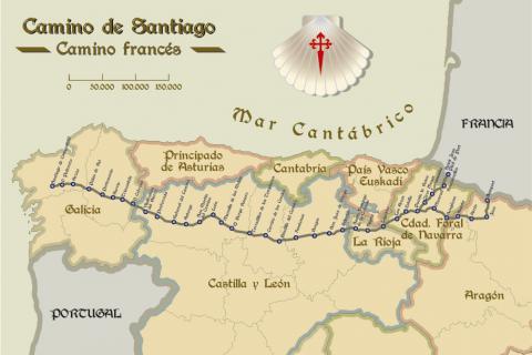 Rutas del Camino de Santiago,camino fráncés.