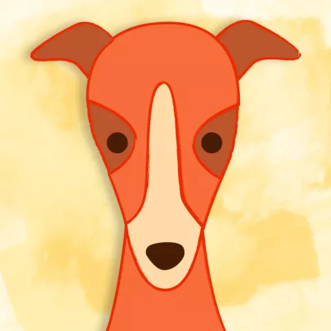 Ilustración de un galgo