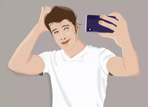 Trastorno de personalidad narcisista: cómo controlarlo Ilustración de una persona narcisista
