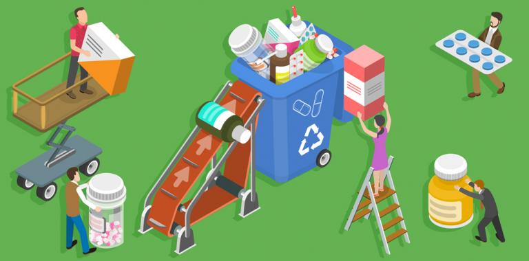 Cadena de reciclaje de medicamentos y envases vacíos