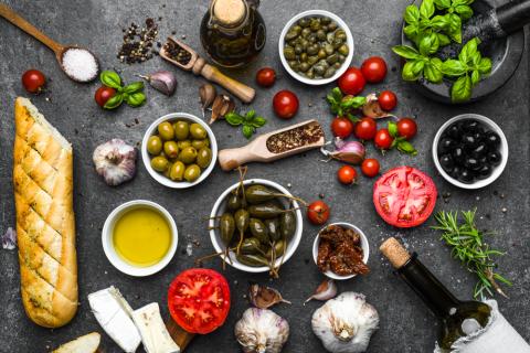 Alimentos antioxidantes de la dieta mediterránea