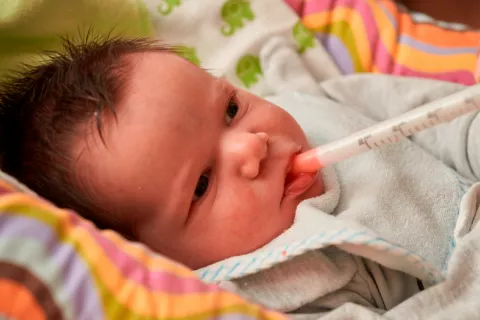 Treating neonates with antibiotics reduces their gut microbiome