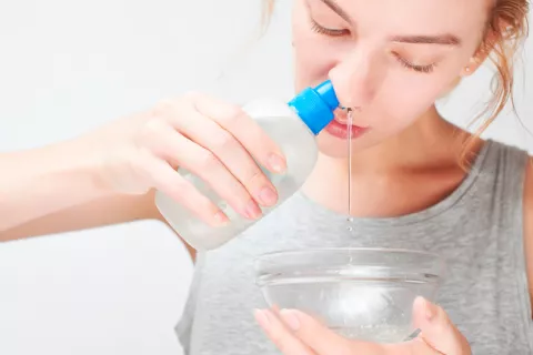 Nasal irrigation after testing positive reduces severity of COVID