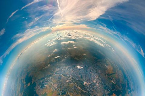 Fotografía de la capa de ozono de la tierra