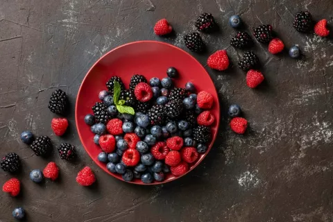 Frutos del bosque ricos en flavonoides