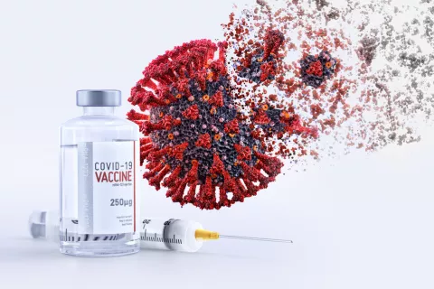 Vacuna para proteger frente a la infección por coronavirus Vacuna contra el COVID junto a coronavirus SARS-CoV-2